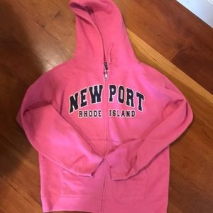 Newport Rhode Island kids zip sweatshirt. Size L